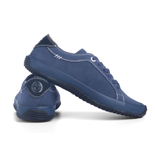 Premium Comfort Wide Fit Navy Leather Footwear for Flat Feet by FUT in City Collection Ankara