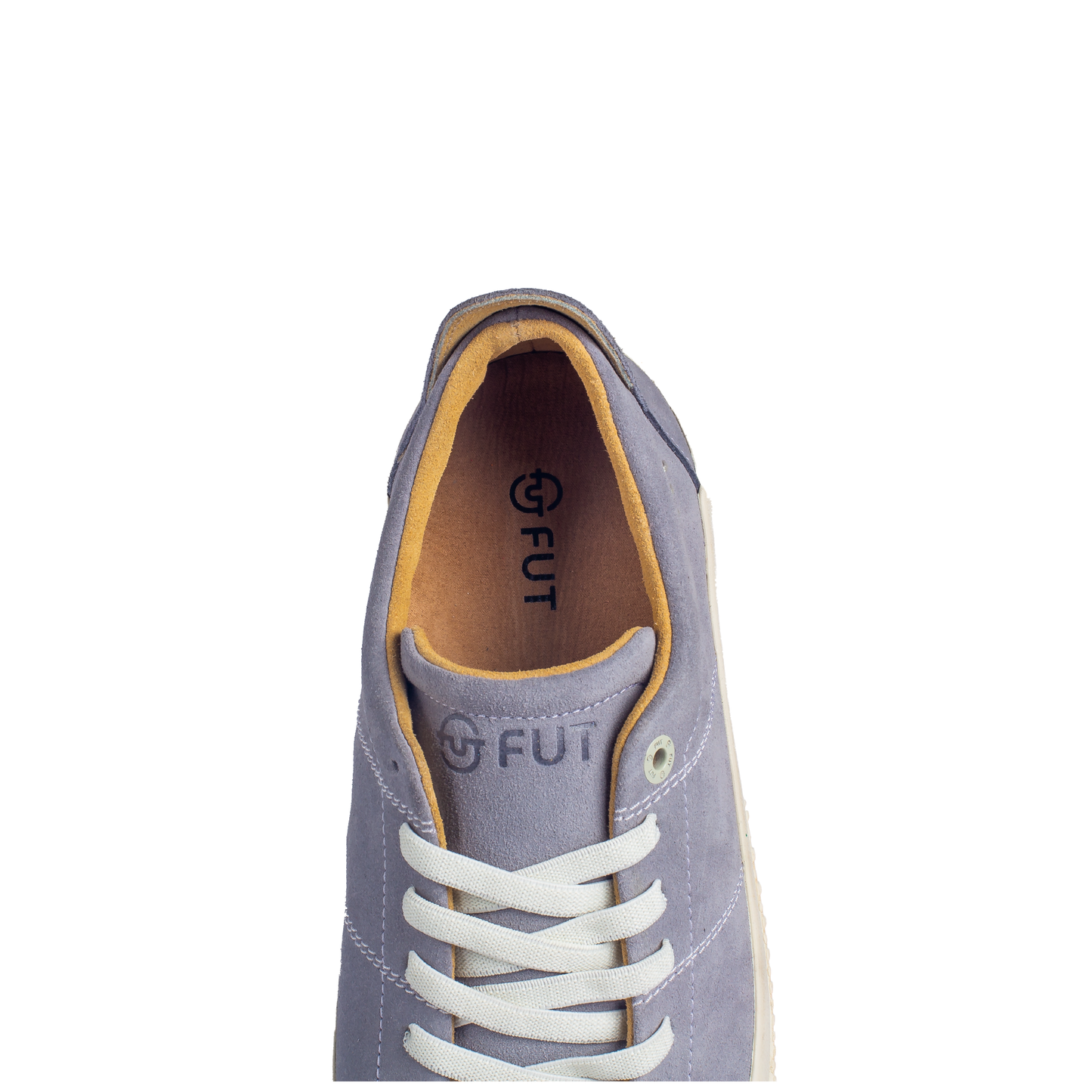 Premium Edison Grey Leather Footwear Comfort for Wider Feet by FUT in City Collection combined with Broken White Stitches Detail View