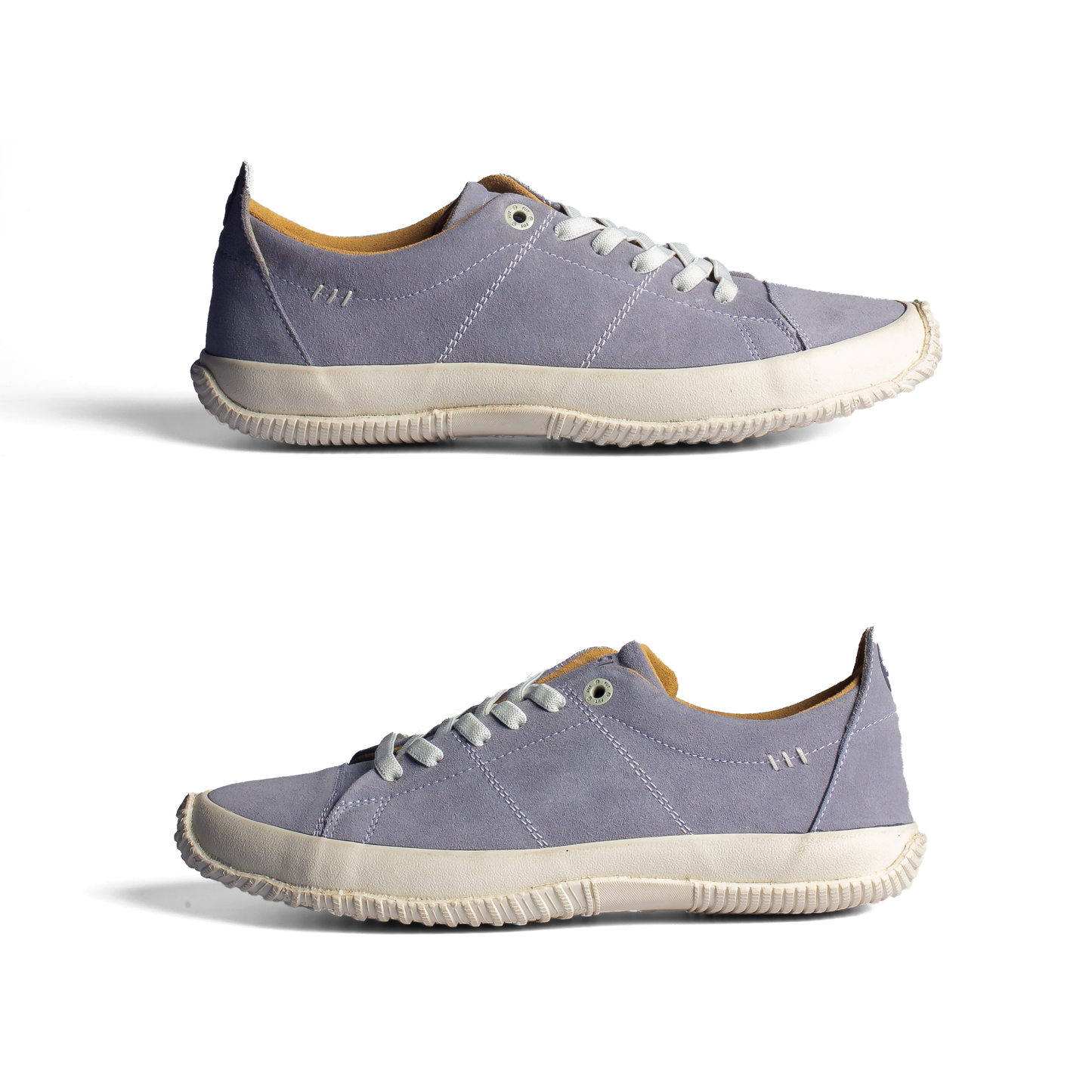 Premium Edison Grey Leather Footwear Comfort for Wider Feet by FUT in City Collection combined with Broken White Stitches Side View